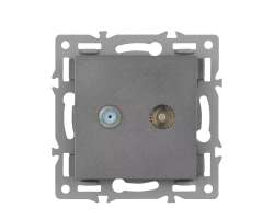 UNIC modul z�suvka SAT+TV �ed� pro r�me�ek 82mm - 159 K�