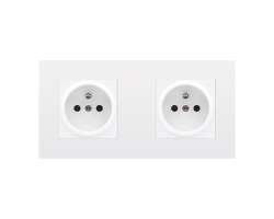 SRAN Elektrick� dvojz�suvka 2x230V v r�me�ku 172mm, plast b�l� - 146 K�