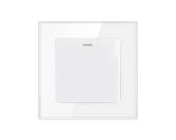 SRAN Vyp�na� schodi��ov�/k��ov� �azen� 7 v�etn� r�me�ku, sklo b�l� - 65 K�