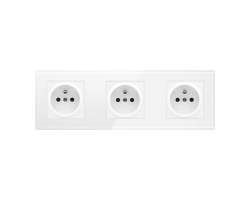 SRAN Elektrick� sklen�n� trojz�suvka 230V, v r�me�ku 258mm, sklo b�l� - 214 K�