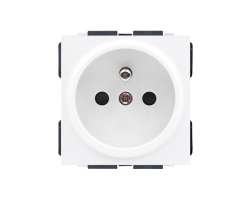 SRAN b�l� modul MDZ230 Z�suvka 230V 16A do r�me�ku 86mm - 60 K�