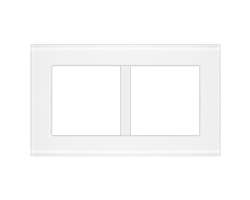 SRAN b�l� sklo R�me�ek pro 2 moduly  - 50 K�