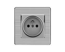 SRAN Elektrick zsuvka 230V ed v rmeku nerez ocel - 80 K