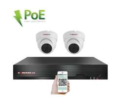 4K PoE IP 2 kamerov set XM-202D 8MPx, CZ menu - 6490 K