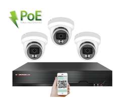 PoE IP 3 kamerov set XM-309B 4MPx, CZ menu - 6490 K