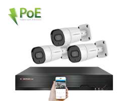 4K PoE IP 3 kamerov set XM-308D 8Mpx, CZ menu - 7590 K