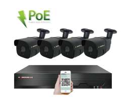 4K PoE IP 4 kamerov set XM-407D 8MPx, CZ menu - 9990 K