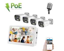 PoE IP 4 kamerov set XM-456D 8MPx s LDC 12", CZ menu - 12290 K