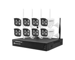 Bezdrtov 8 kamerov set WiFi TUYA WTU8-034B, 3MPx, CZ menu - 10090 K