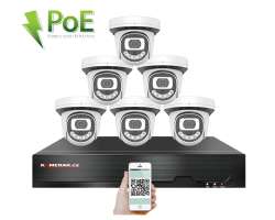 PoE IP 6 kamerov set XM-612B 4MPx, CZ menu - 11190 K
