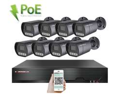 PoE IP 8 kamerov set XM-810B 4MPx, mikrofon, CZ menu - 13790 K