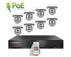 PoE IP 8 kamerov set  XM-812B 4MPx, CZ menu - 13790 K