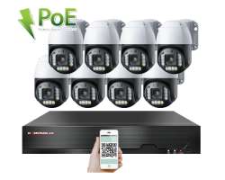 4K PoE IP 8 kamerov set XM-PTZ-820D, 8Mpx, CZ menu - 22190 K