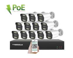 PoE IP 12 kamerov set XM-1214B 4MPx, CZ menu - 24890 K