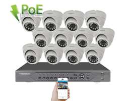 4K PoE IP 12 kamerov� set XM-1202D 8MPx, CZ menu - 32390 K�