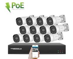 4K PoE IP 12 kamerov set XM-1208D 8MPx, CZ menu - 29490 K