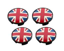 sada 4 pokli�ek pro ALU MINI COOPER BRITSK� vlajka - 90 K�