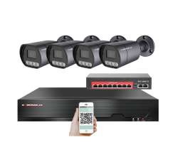 IP 4 kamerov set  s externm PoE XM-410B-Ext. 4MPx, CZ menu - 8090 K