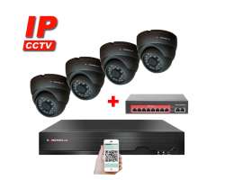 IP 4 kamerov set  s externm PoE XM-411B-Ext. 4MPx, CZ menu - 8090 K