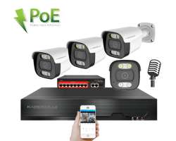 IP 4 kamerov� set  s extern�m PoE XM-414B-Ext. 4MPx, CZ menu - 8290 K�