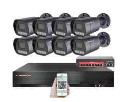 4K IP 8 kamerov set s externm PoE XM-810D-Ext. 8MPx, CZ menu - 18790 K