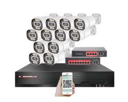 IP 12 kamerov set s externm PoE XM-1203B-Ext. 4MPx, CZ menu - 20490 K