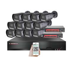 IP 12 kamerov set s externm PoE XM-1210B-Ext. 4MPx, mikrofon, CZ menu - 20490 K