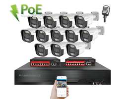 IP 12 kamerov� set s extern�m PoE XM-1214B-Ext. 4MPx, CZ menu - 20390 K�