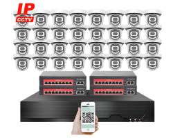 IP 32 kamerov set  s externm PoE XM-3212B-Ext. 4MPx, CZ menu - 50190 K