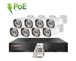 PoE IP 8 kamerovy set XM-803B 4MPx, mikrofon, CZ menu - 13790 K