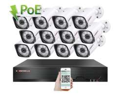 PoE IP 12 kamerov set XM-1201B 4MPx, CZ menu - 25190 K