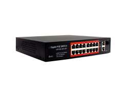 POE Switch POE316G 18port� RJ45 (16*PoE 100Mbps +2*uplink 100/1000Mbps) IEEE 802.3 af/at - Rack mount - 2390 K�