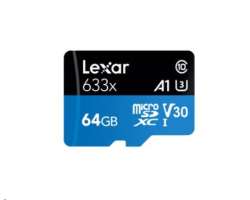 Micro SDXC Card 64GB V30 A1 100MB/s LEXAR - 348 K