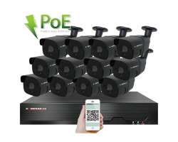 PoE IP 12 kamerov set XM-1207B 4MPx, CZ menu - 24890 K