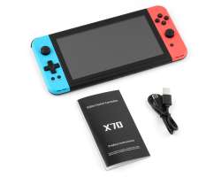 P�enosn� retro hern� konzole X70 7,0 LCD, 64 GB, modro�erven� - 2998 K�