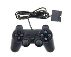 Dr�tov� hern� ovlada� pro PS2, gamepad PlayStation 2, �ern� barva - 198 K�