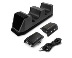 Nabjec stanice MIMD-428 pro 2 ovladae + 2x baterie pro Xbox One - black (XONE) - 360 K