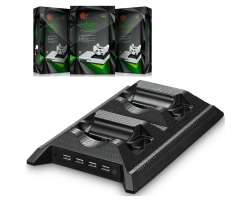 Multifunk�n� stojan 4v1 pro nab�jen�, chlazen� a dr��k her pro Xbox One Slim S (XONE) - 350 K�