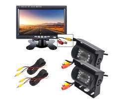 Parkovac� syst�m TRUCK, 2ks R0030P 18IR LED AV CINCH kamery s 7" LCD displejem na palubku - 3042 K�