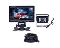 Parkovac systm TRUCK F0505-AHD, 18IR LED kamera s 7" LCD displejem na palubku 10m 4pin kabel - 1798 K