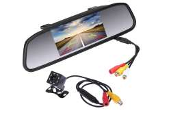 Parkovac set s LCD P0082 ve zptnm zrctku + parkovac kamera K0196P  8 IR LED - 798 K