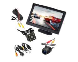 Parkovac set pro pevoz kon LCD 5 + kamera 4 LED + pedn kamera+ wifi video transmitter 2,4 GHz - 1474 K