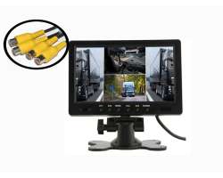 LCD 9" C0062 CINCH Split Screen Quad  4CH pro parkovac� kamery - 2790 K�