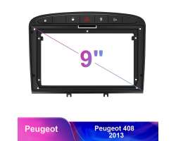Peugeot 408 (2013) 9"- Redukn rmeek A7086 pro autordio 9"  (matn ern) - 1127 K