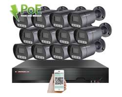 PoE IP 12 kamerov set XM-1210B 4MPx, mikrofon, CZ menu - 24890 K