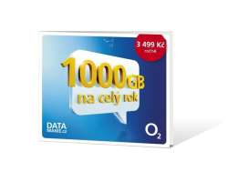 O2 datov� SIM karta predplacen� 1000GB dat na rok - 3490 K�