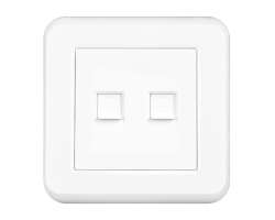 UNIC Zsuvka 2xRJ45 cat5 v rmeku, plast bl - 94 K