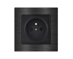 UNIC Elektrick zsuvka 230V ern, v rmeku 82mm, slitina hlinku - 146 K