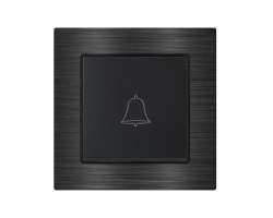 UNIC Zvonek v rmeku slitina hlinku ern - 147 K