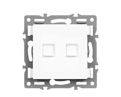 UNIC modul zsuvka MDZ2RJ45CAT5 Zsuvka 2xRJ45 cat5 bl pro rmeek 82mm - 69 K